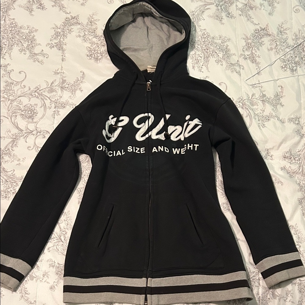 Black & Gray Hooded Vest